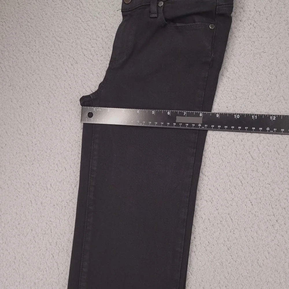 PAIGE Jeans Size 27 Skyline Straight Low Rise Black Stretch Denim 27x33